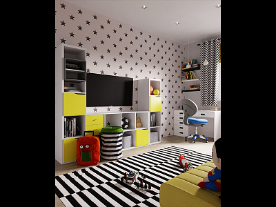 Kids 2 3d 3d max apartment cgi corona coronarender design exterior free interior interior design max renderer rendering visualization vray