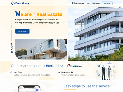 Web site design: Real Estate landing home page #UI application figma hero banner home page house india landing page photoshop property real estate ui ux web design