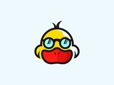 Duck with sunglasses 1 animal bird branding character concept cool creative cute design duck icon illustration logo mascot sunglasses