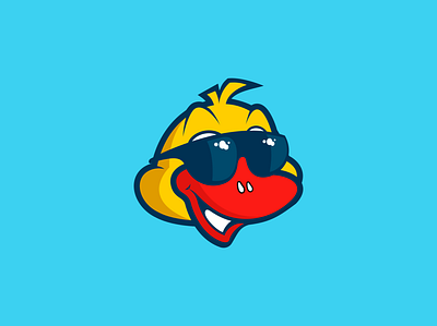 Duck with sunglasses 2 animal bird branding concept cool creative cute design duck icon logo mascot sunglasses vector