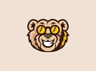 Bear with sunglasses animal bear branding concept creative cute design icon illustration logo mascot sunglasses vector