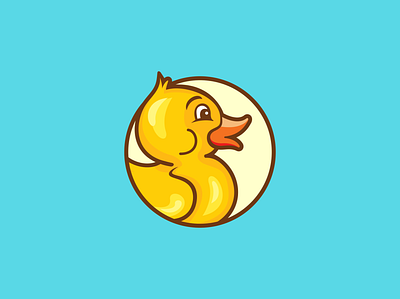 Duck animal branding circle concept creative cute design duck icon illustration logo mascot vector