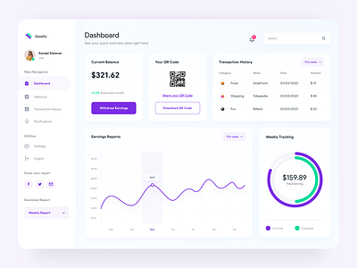 Dooits - Money Manager Dashboard by Rahmadhana Ramadan on Dribbble