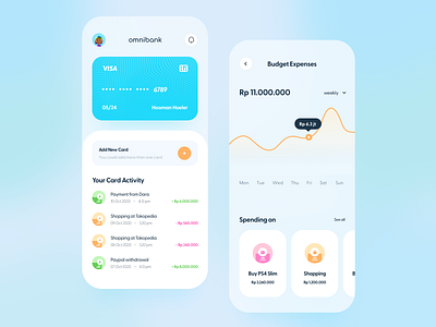 Omnibank - Finance App Exploration app banking app clean design finance app iphonex mobile mobileapp ui user experience user interface ux