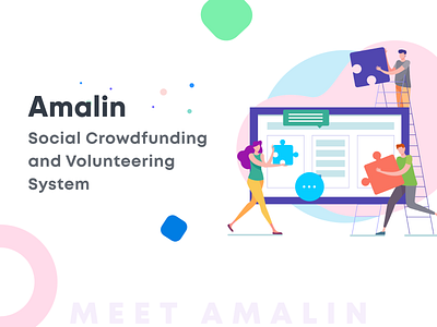 Amalin Landing Page crowdfunding design illustration landing page ui ux