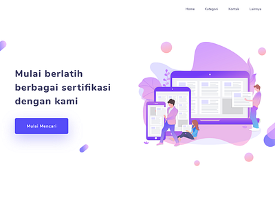 Online Workshop & Training Landing Page design illustration landing page purple ui ux webdesign