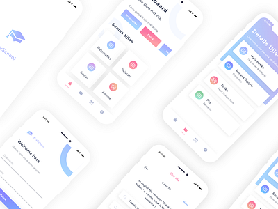 Ezyschool Online Exam Concept clean design education education app iphonex ui ux