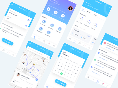 Medicares Health Service blue design health app medical app mobileapp ui ux