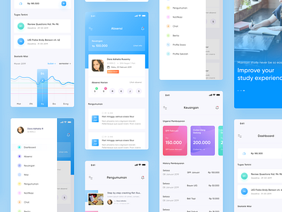 PINTU - Information Center and One-Door Payment blue design education iphonex mobileapp ui ux