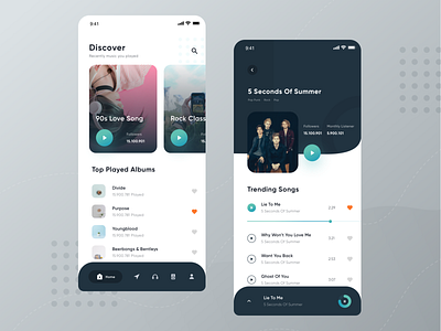 Music App app design design mobileapp music app podcast ui ux