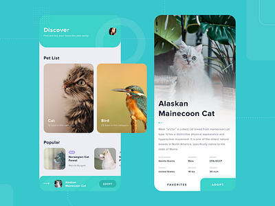 Keone - Pet Finder App animals blue clean design iphonex mobileapp pet app ui ux