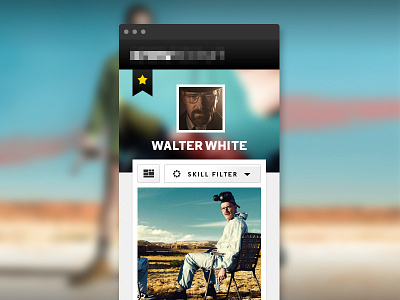 Profile Page [WIP] app bad branding breaking design icons landing ui ux walter white