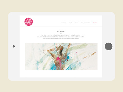 Raj Kaur Creates Website art clean minimal photo responsive simple ui ux video web website