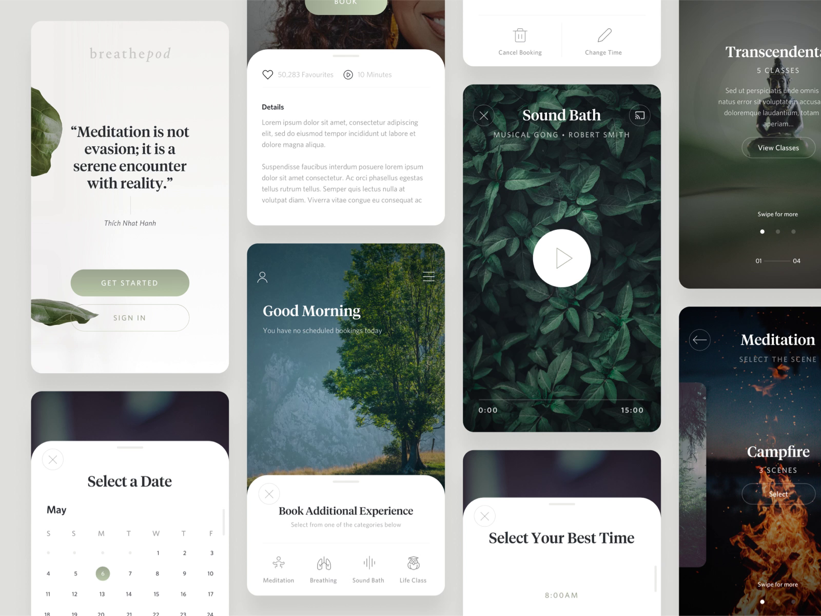 BreathePod - App Designs by Rosie on Dribbble