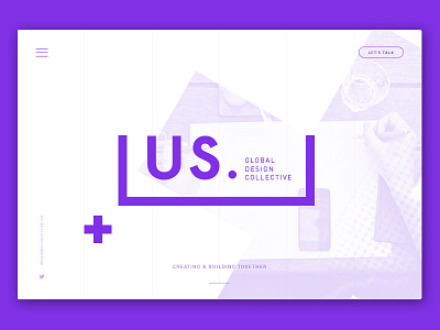 &us — Early Website Concept brand design landing page splash us website