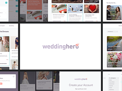 Weddinghero Brand & Product brand brandguide guide hero identity presentation product screens styleguide wedding