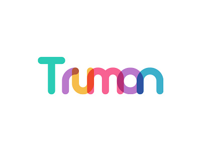 Truman Logo brand design logo overlap truman wordmark