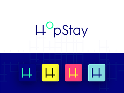 hopstay.co blue brand colours hop hopstay logo