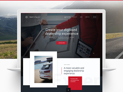 zerolight.com cars dealers floaty red redesign typography ui ux website