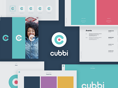 cubbi.com.au airbnb brand. cubbi bright c color housing logo