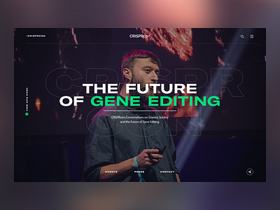 CRISPRcon — Hero Concept brand conference crispr crisprcon genes genetic identity science typography ui ux website
