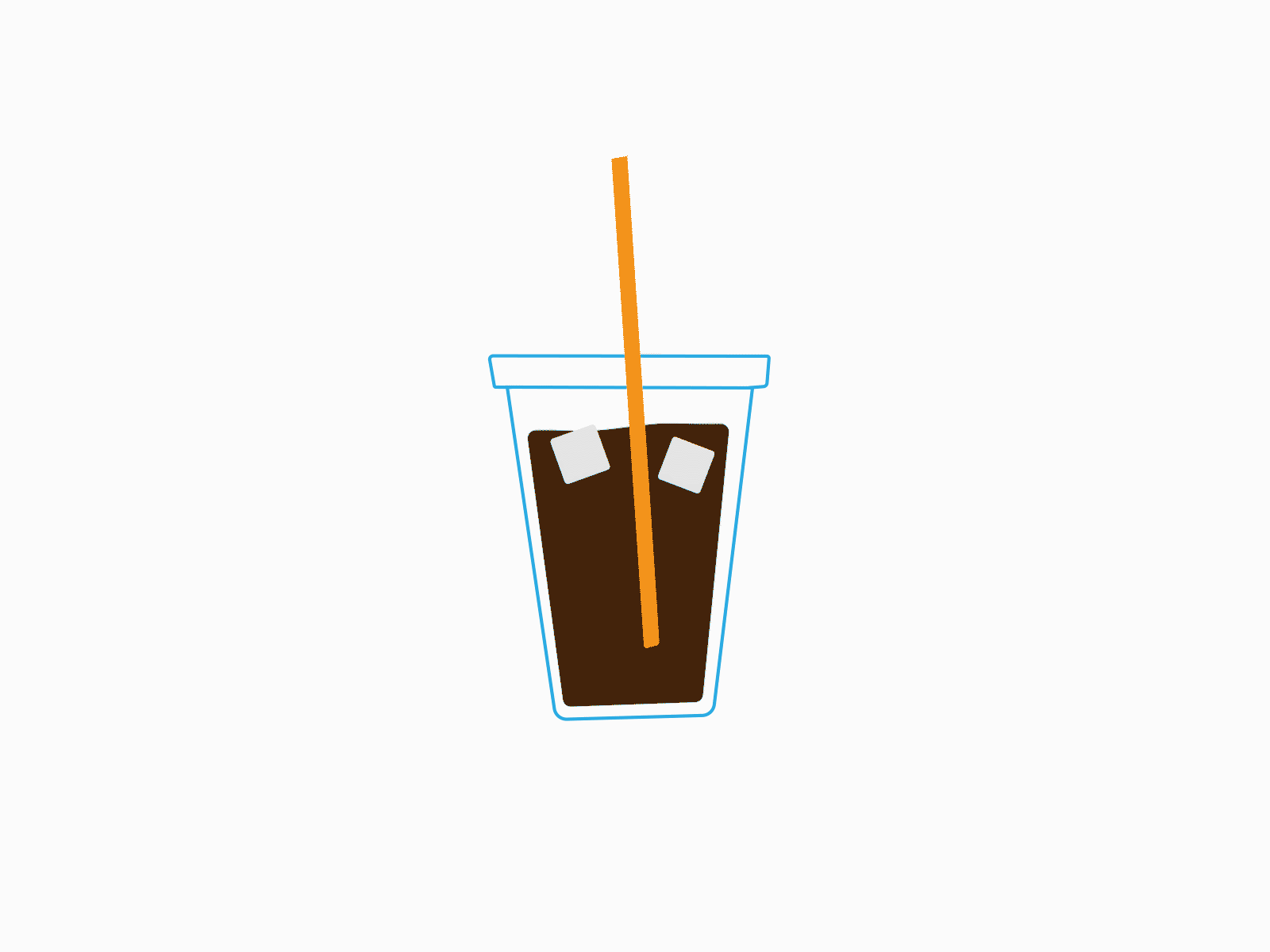 Icy animation coffee iced coffee