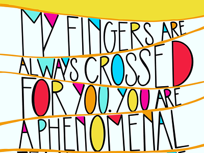 My fingers crossed colors hand lettering layout lettering type typography