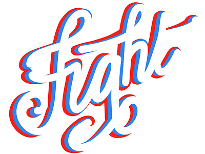 Fight hand lettering lettering type typography
