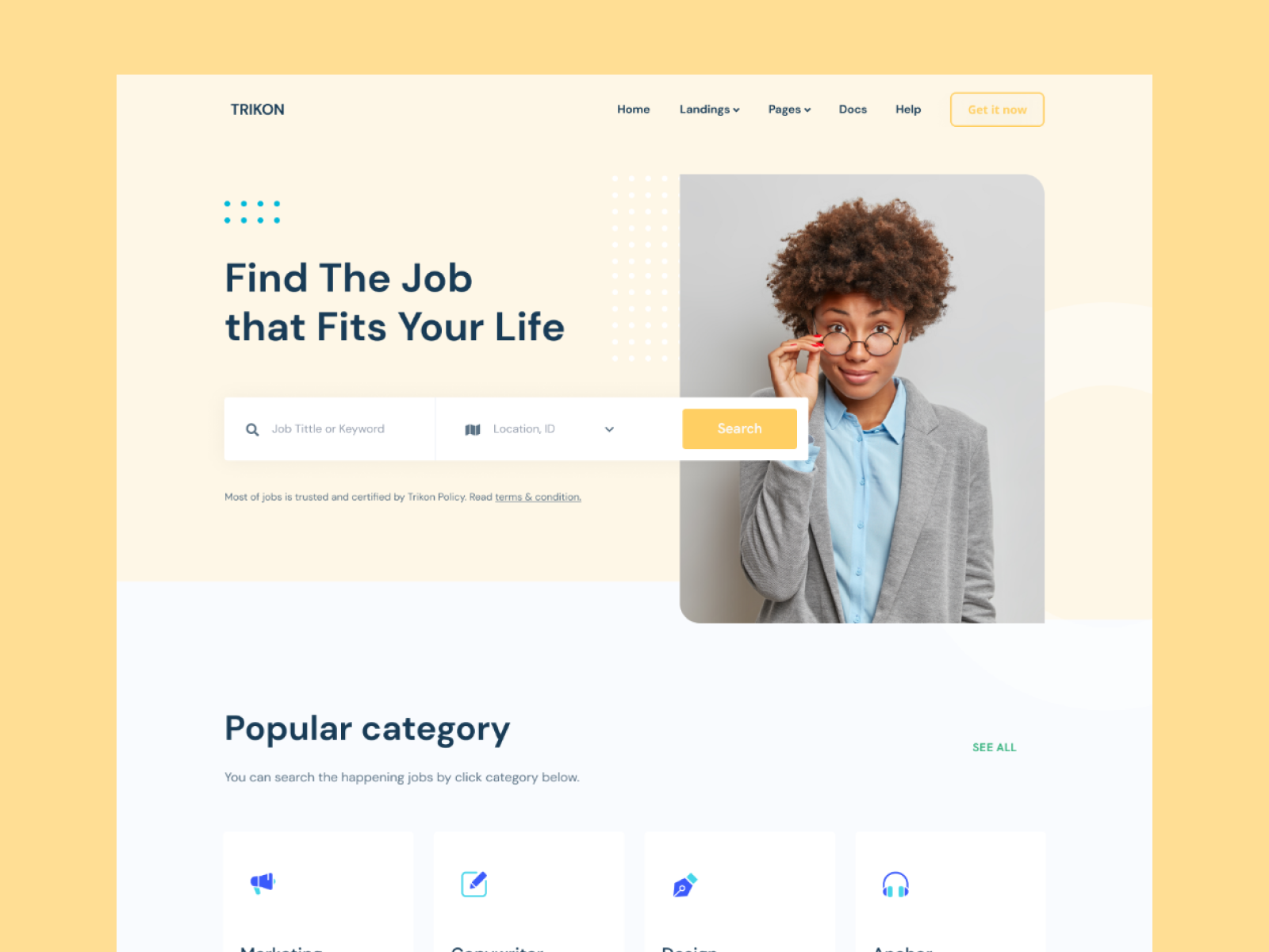 Job Find Landing Page Design By Shuhanur Rahman On Dribbble