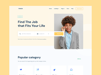 Job Find Landing Page Design