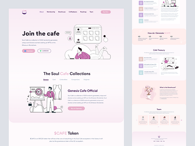 NFT Collection Landing page cafe creative crypto landing page minimalistics nft smart ui uiux website