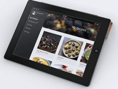 Dish iPad app app cook cooking design food ipad mockup photoshop ui ux