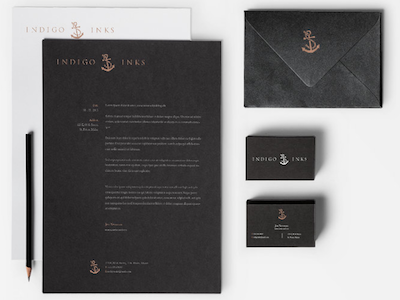 Indigo Inks Branding Stationary