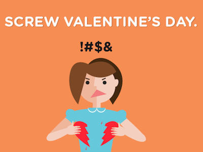 The Anti-Valentine's Day Card card design illustration valentines