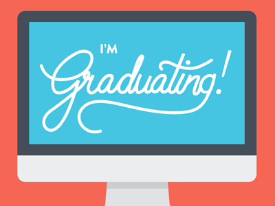 Graduating! education graduation hand lettering illustration lettering typography