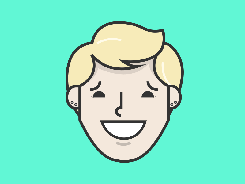 Many Faces of Me animated avatar cute face flat gif illustration