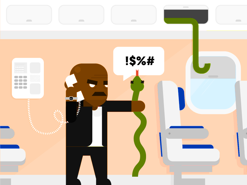 Snakes on a Plane snakes illustration flat animated gif motherfucking movie film scene
