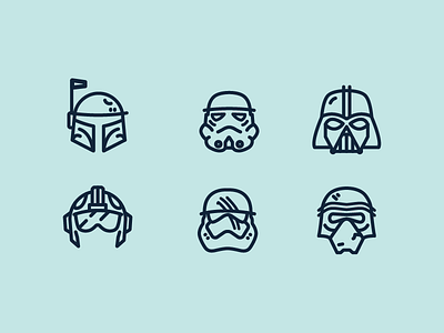 Helmets of Star Wars