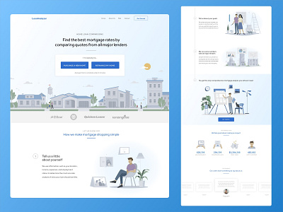 Loan Analyzer branding design flat illustration minimal ui ux vector web website