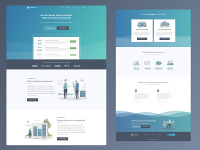 Quick Medicare branding design flat illustration minimal ui ux vector web website