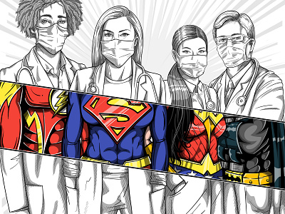 COVID-19 - Doctors Superheroes