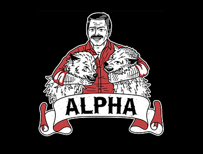 Be Alpha alpha art artist cool dark design dominant illustration konstantin kostenko man men testosterone vector wolf wolfman