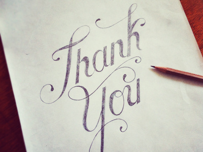 Thankyou lettering crop