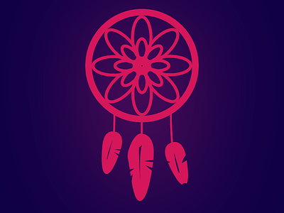 Dreamcatcher dark dreamcatcher illustrator pink