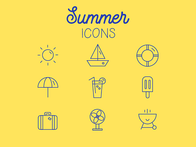 Summer Icons - 9 icons challenge