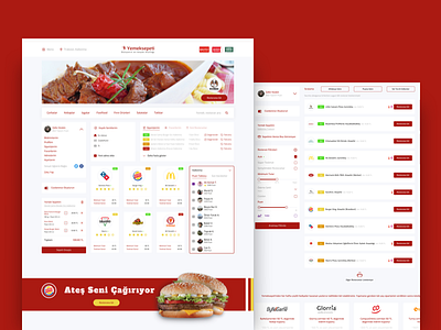 Yemeksepeti Redesign - Food Order Website concept eat food order redesign uidesign uxdesign yemeksepeti