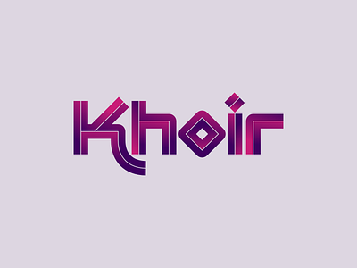 Khoir branding design geometric khoir letter typography