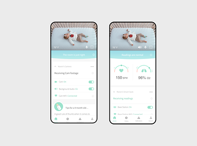 Owlet Care app branding design ios minimal mobile app mobile ui ui ux vector