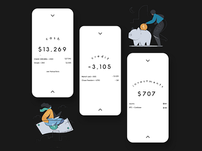 Accounted For app bank branding design finance ios minimal mobile app mobile ui ui ux