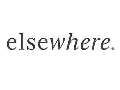 Elsewhere black white logo typography